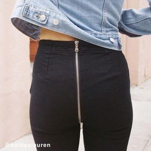 Urban Outfitters Zip Back Crop Flare Jeans